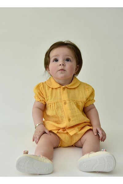 kitikate Organic Rita Muslin Ball Set of 2 Yellow