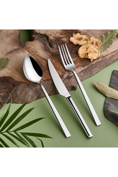 Dilay Fulya Fork, Spoon Set (18-10 Quality, 304 Stainless Steel, 3 mm Thickness)