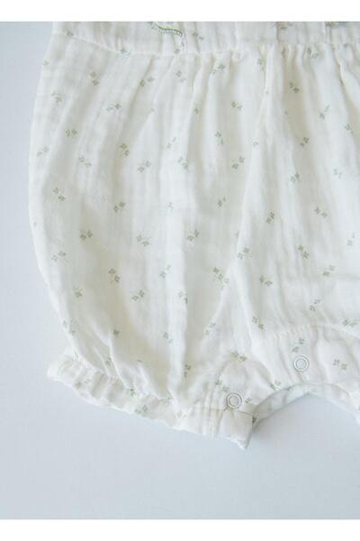 kitikate Organic Alice Shorts Jumpsuit Ecru