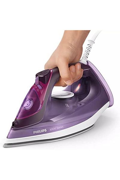 Philips Philips Steam Iron Series 3000-2600W, 40g/min Continuous Steam, Ceramic, 200g Steam Boost, 300ML, Pu
