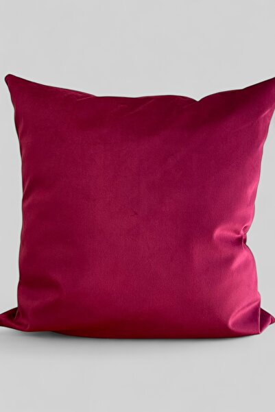 EsnafAli غطاء وسادة بيبي فيس مخملي باللون الأحمر الداكن