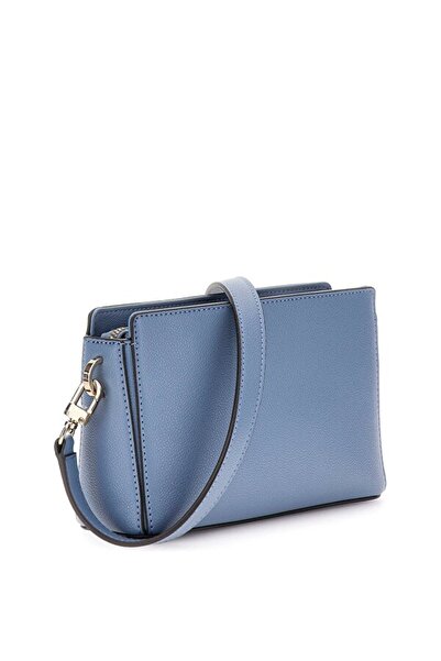 Guess Nastra Mini Crossbody Top Zip Women's Anthracite Mini Bag Hwbg9637720-Sla