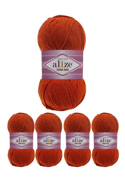 Alize Original Turkish Alize Cotton Gold Threads, 5 Pieces
