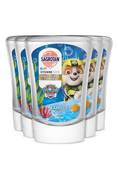 Dettol Set of 5 x Sagrotan Kids No Touch antibacterial liquid soap refill with Chamomile