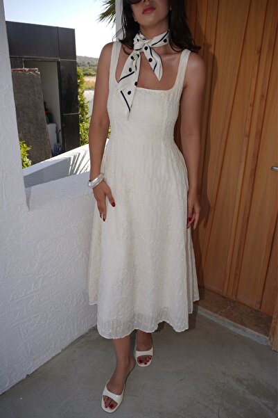 Eka Γυναικείο Μακρύ Φόρεμα Κίτρινο Βρόδε 0999-25134