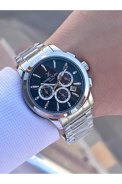 Daniel Klein Steel Cord Chronometer Dial Design 3 Atm Water Resistant Men Wristwatch 14031.2
