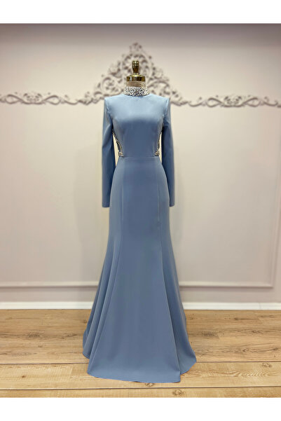 GAMZE ÖZKUL BELLA ABİYE MAVİ