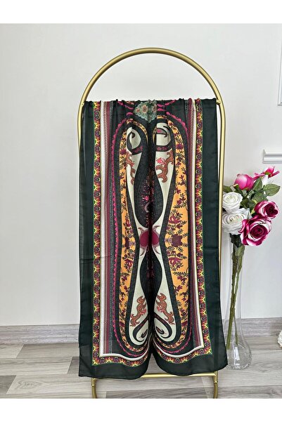 Shawl Passion شال قطني بنمط ريترو باللون الأخضر