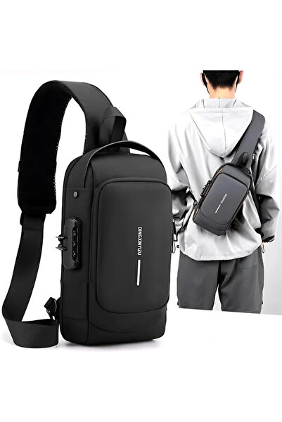 Generic Lightweight Anti-Theft Shoulder Bag with USB Charging Port Waterproof