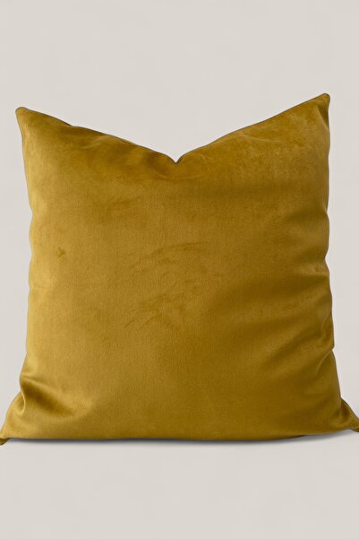EsnafAli Husă pentru pernă Babyface din catifea galbenă muștar