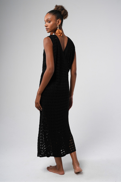 Hopoi Γυναικείο διπλό διάτρητο φόρεμα παραλίας