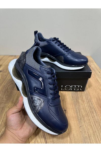 Serhat Özköroğlu Lfr-M2214 Leather Roller Shoes Navy Blue