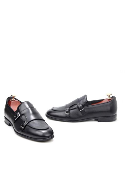 PİSAGOR Мъжки ежедневни обувки Pythagoras Ps-33150 с двойна катарама от естествена кожа