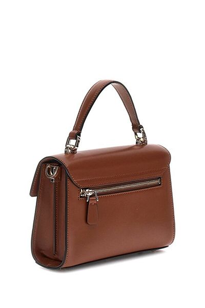 Guess Eco Aldith Mini Ball Hndle Flap Dámská hnědá mini taška Hwevg964178-cog