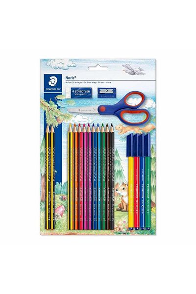 Staedtler Set creion, marker, radieră, foarfecă și ascuțitoare, Noris, 61 SET43