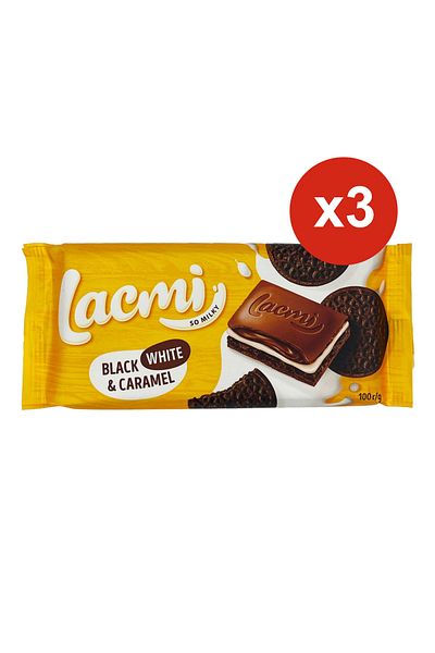 Roshen alb-negru și caramel 100 g x3 bucăți