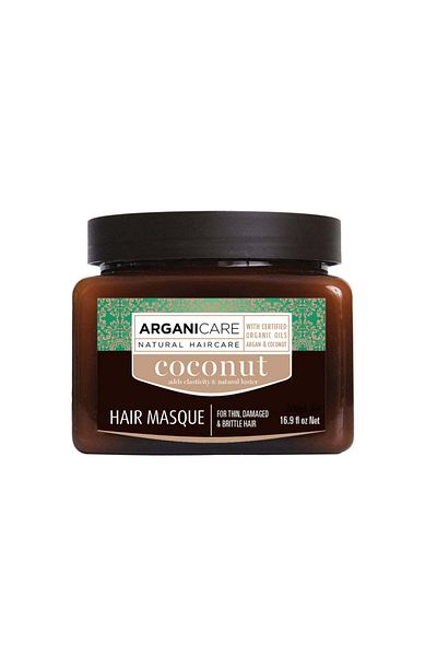 Arganicare Ultra-nourishing mask with coconut oil for thin, damaged and brittle hair, Arganicare, 500 ml