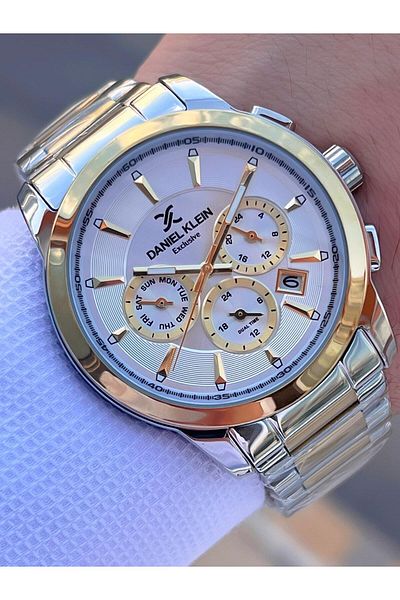 Daniel Klein Steel Cord Chronometer Dial Design 3 Atm Water Resistant Men Wristwatch 14031.6