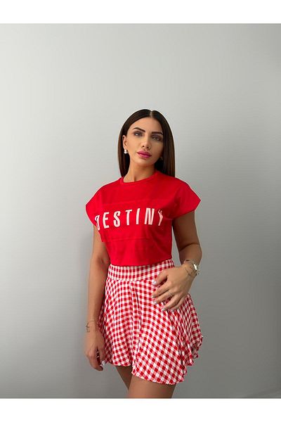 sterktekstil Short Sleeve Printed Crop