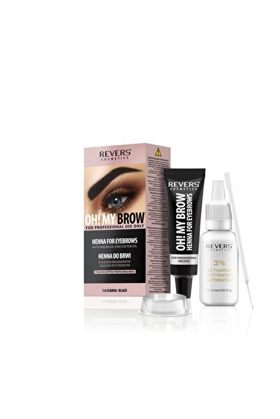 REVERSE Henna pro colors REVERS eyebrow dye, black, 15ml