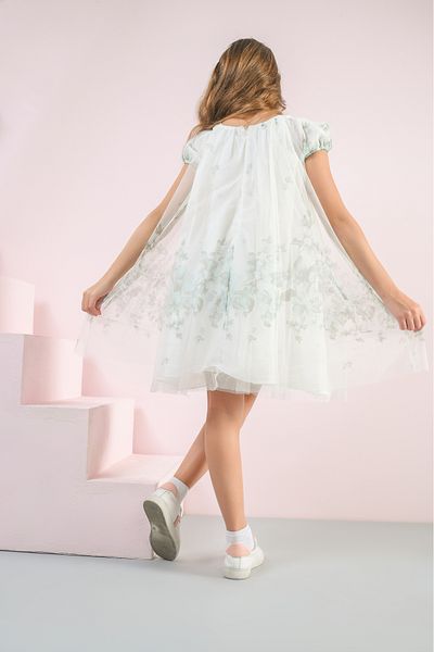 LAMİS FASHİON ✨ Elegant floral pattern dress for girls ✨