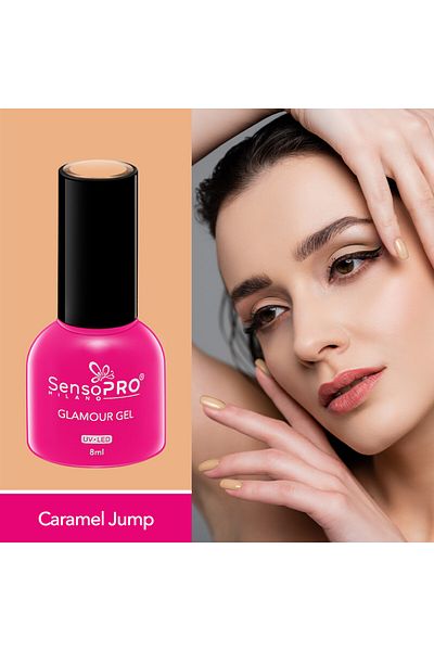 SensoPRO Milano Ojă semipermanentă Glamour Gel 8ml, Caramel Jump #17