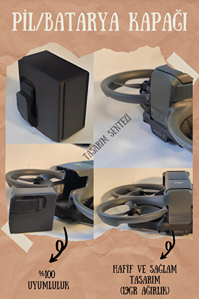 Dji Avata 2 Drone Uyumlu Pil Batarya Yuvası Kapağı Koruma Aksesuar Aparat Güvenlik