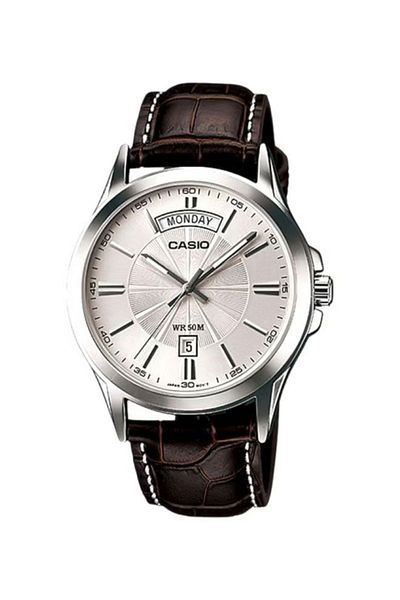 Casio Men's Leather Analog Watch