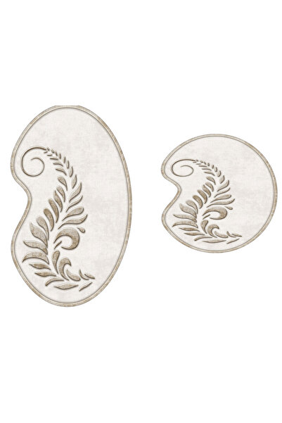 UnicUtil 2-piece bath mat set, Elegant Design, UnicUtil, Cream