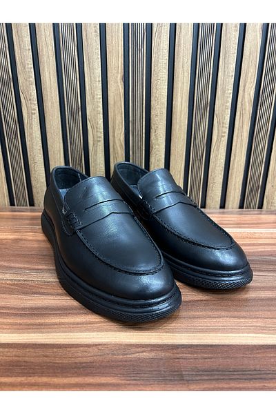 shot night Genuine Leather Belted Men's Shoes