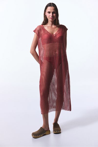 Penti Φόρεμα Lora Fishnet σε ανοιχτό καφέ