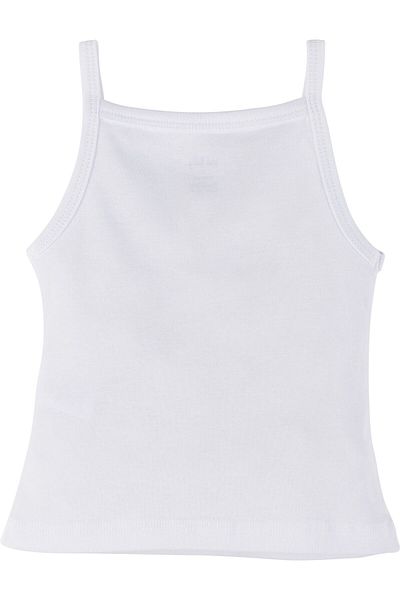 İdilbaby&Mamino İdi̇lbaby&Mamino Basic Single Undershirt with White Girl's Rope Straps
