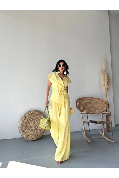 ZF BUTİK Tie-Up Vest Tie-Up Suit