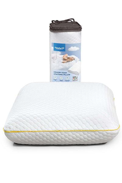 Generic Comforto King Size Memory Foam Pillow for Pain Relief - Ergonomic Neck Support Pillow for Sleeping,