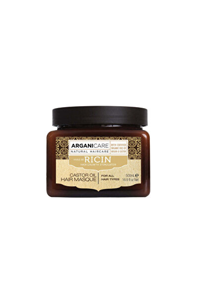 Arganicare Mască reparatoare cu ulei de ricin pentru toate tipurile de păr, A...