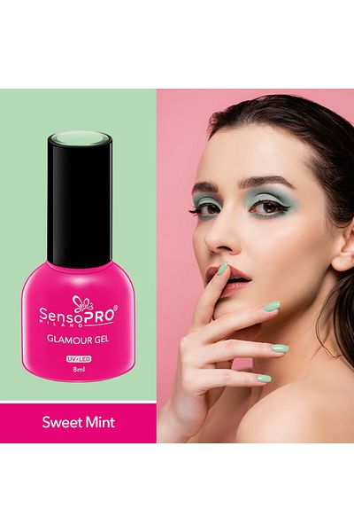 SensoPRO Milano Ojă semipermanentă Glamour Gel 8ml, Mentă dulce #40