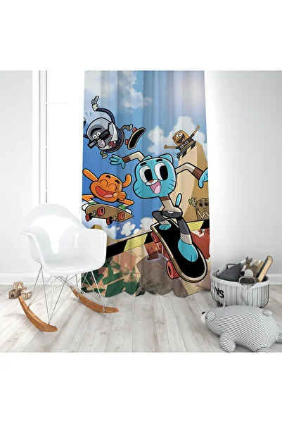 EVSEHOMES Heart Kuromi Single Wing Background Curtain