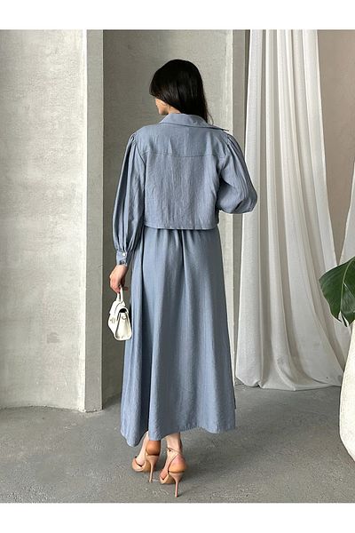 MD trend Women's Oversized Dress Bolero Double Suit