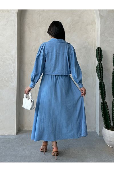 MD trend Women's Oversized Dress Bolero Double Suit