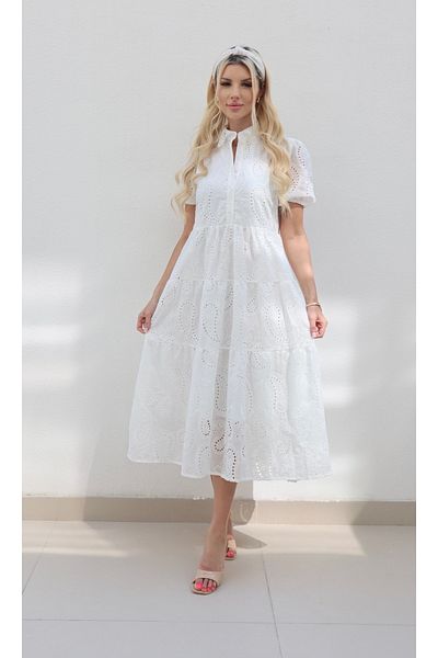 Alorabella Amarilla Embroidered Shirt Dress