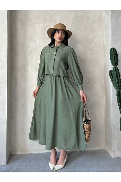 MD trend Women's Oversized Dress Bolero Double Suit