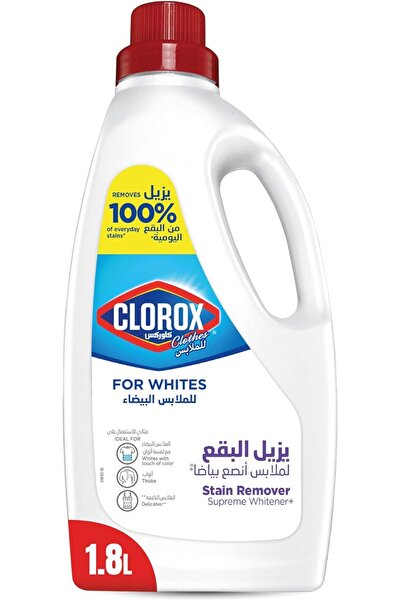 Clorox Liquid Stain Remover for White Clothes, 1.8 Liters, Super Stain Remova...