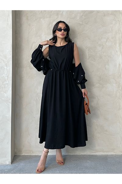 MD trend Women's Oversized Dress Bolero Double Suit