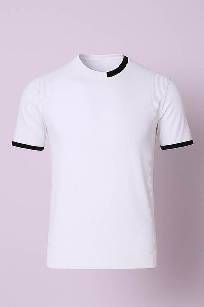 trender O Neck White Men's T-Shirt 104-4008