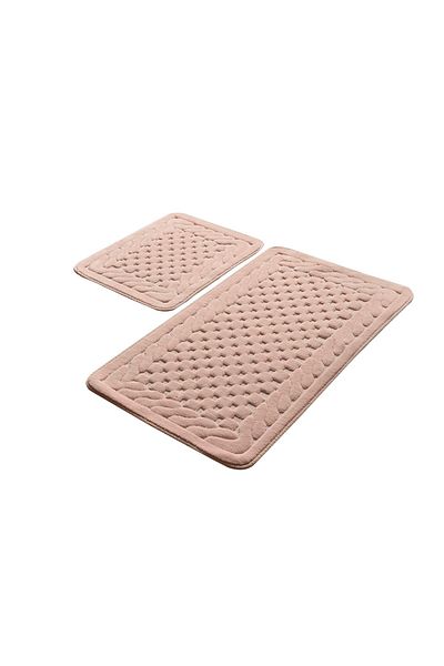 UnicUtil 2-piece bath mat set, Ultra Cozy, UnicUtil, Powder, Pudra