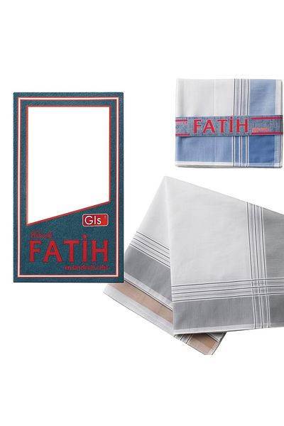 ROZET TEKSTİL Boxed Fabric Pocket Tissue 40X40 cm Dozen 12 Pieces