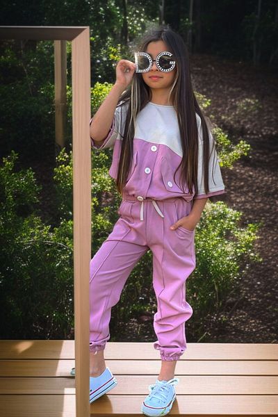 Modaayaz Comfortable and Stylish Pink Candy Favorite Style Girl Model Top and Bottom Set