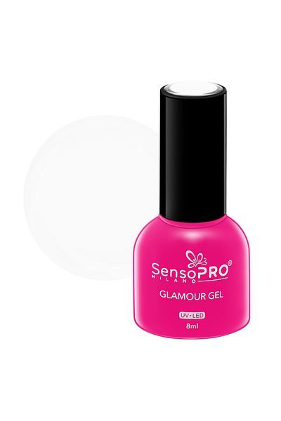 SensoPRO Milano Oja semipermanentă Glamour Gel 8ml, White Fantasy #01