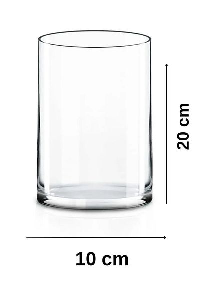 Paşabahçe Medium Size Glass Vase 20 cm (Thick Base)