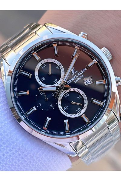 Daniel Klein Steel Cord Chronometer Dial Design 3 Atm Water Resistant Men Wristwatch 10582.1